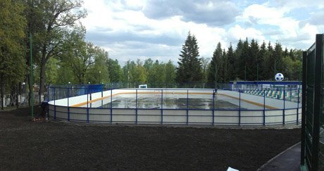 Хоккейная коробка установлена в пос. Вурнары  Республика Чувашия. 25.05. 2017г.